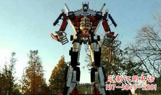 不锈钢变形金刚卡通雕塑