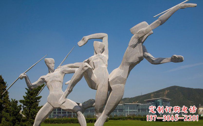 不锈钢标枪运动雕塑