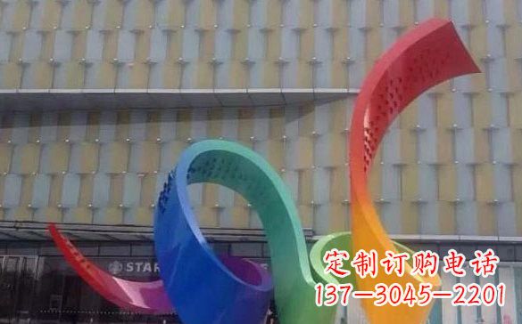 不锈钢彩带雕塑222