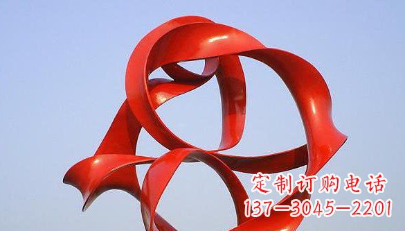 不锈钢彩带抽象雕塑