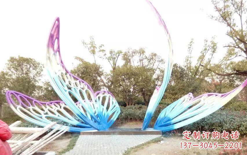 不锈钢彩蝶公园景观雕塑