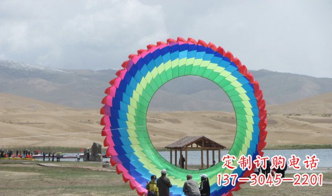 不锈钢彩虹圆形景观雕塑