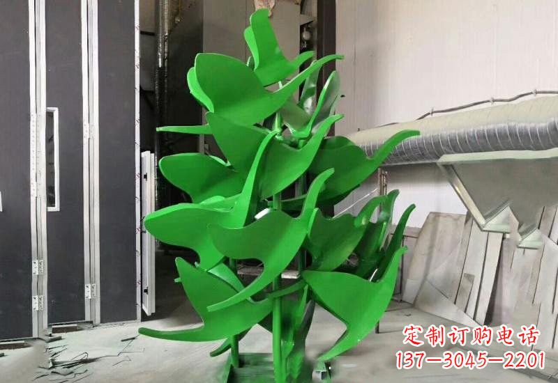不锈钢彩色抽象大雁雕塑