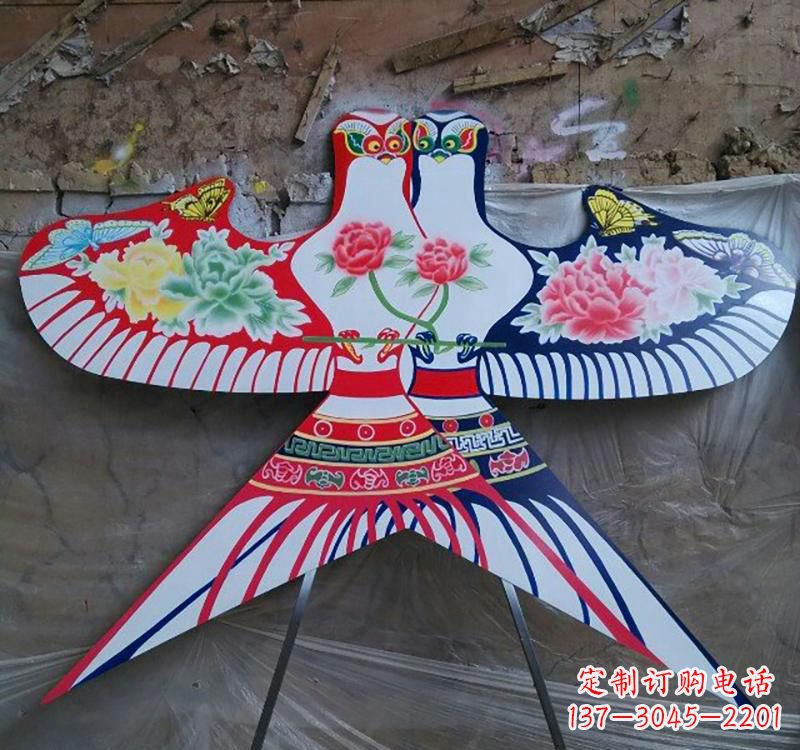 不锈钢彩色风筝景观雕塑