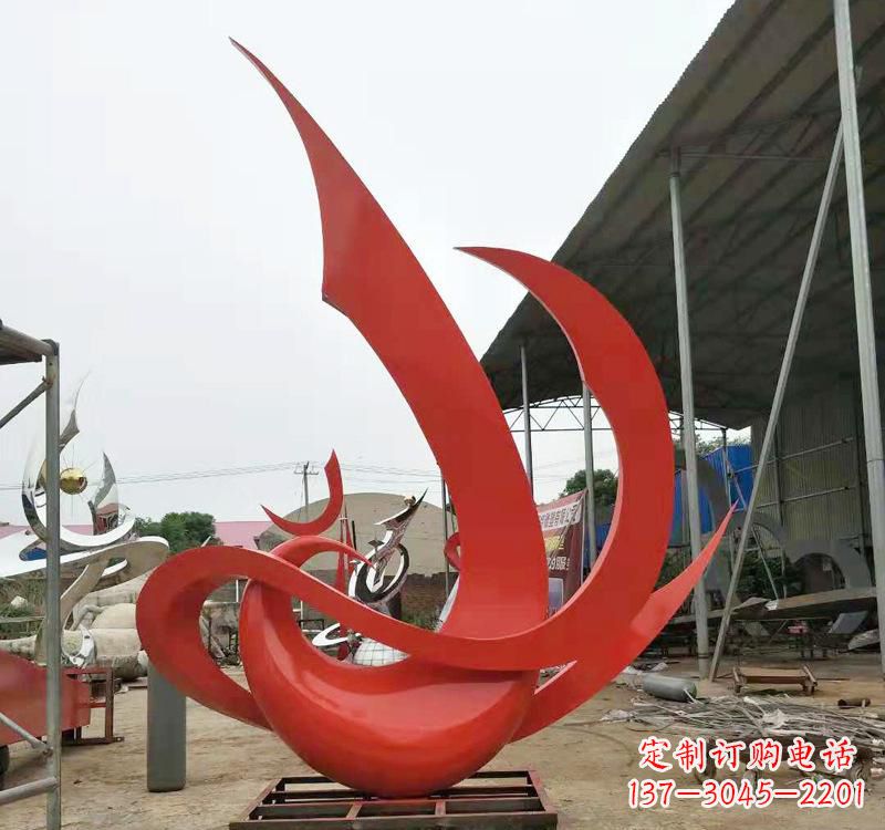 不锈钢彩色凤凰雕塑2