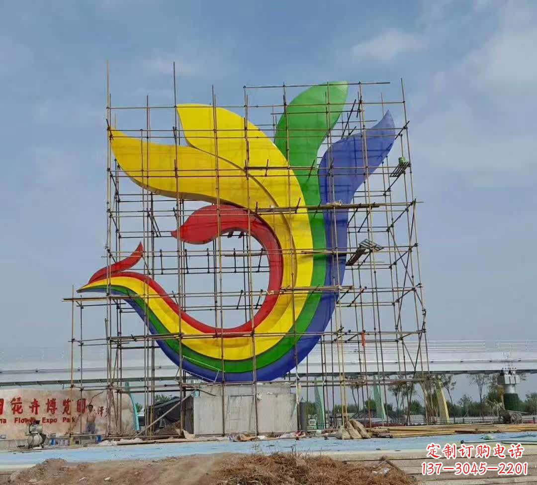 凤凰雕塑 - 不锈钢/彩色/凤凰 凤凰雕塑 - 不锈钢/彩色/凤凰