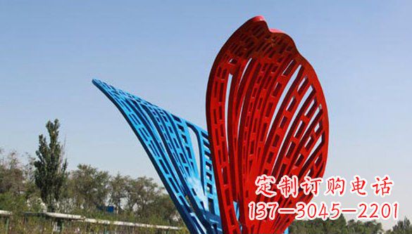 不锈钢/彩色/蝴蝶/抽象-不锈钢彩色蝴蝶抽象雕塑 不锈钢/彩色/蝴蝶/抽象-不锈钢彩色蝴蝶抽象雕塑