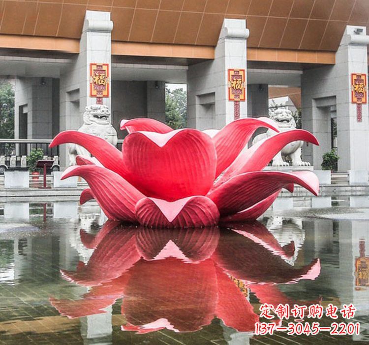 不锈钢彩色莲花雕塑——艺术之美 不锈钢彩色莲花雕塑——艺术之美