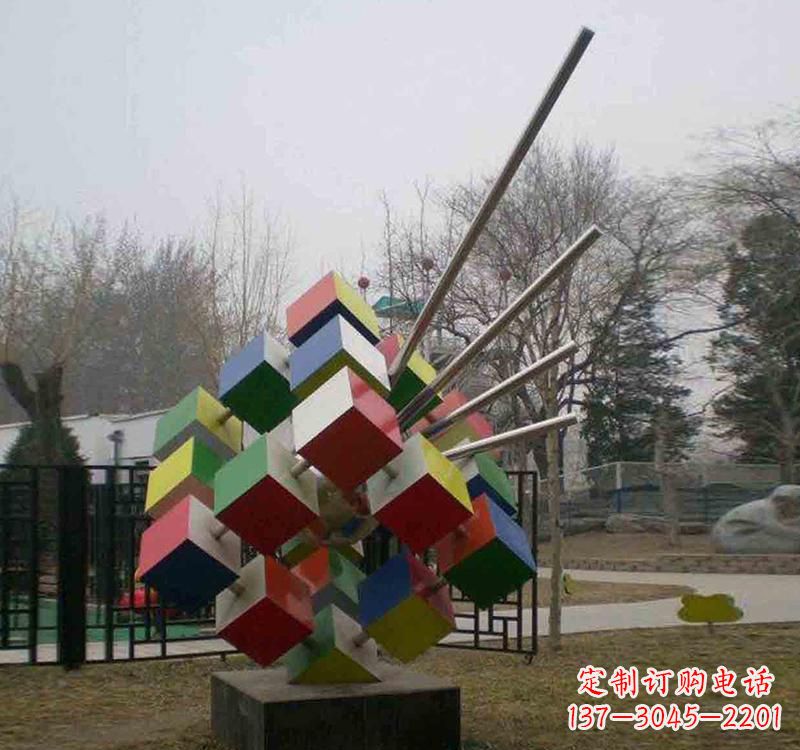 魔方雕塑 - 不锈钢/彩色/魔方 魔方雕塑 - 不锈钢/彩色/魔方
