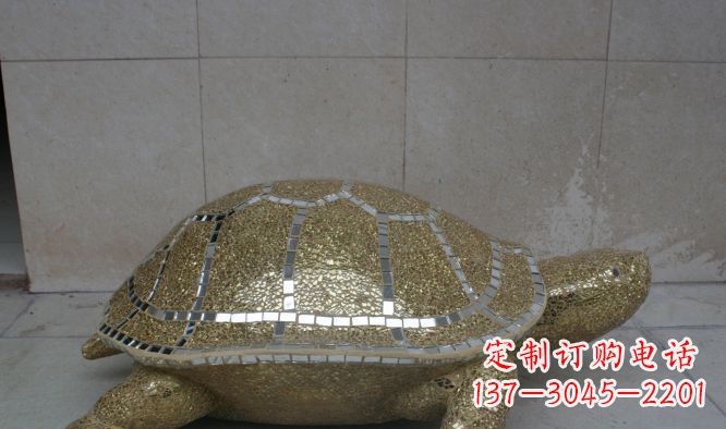 不锈钢彩银乌龟公园景观雕塑
