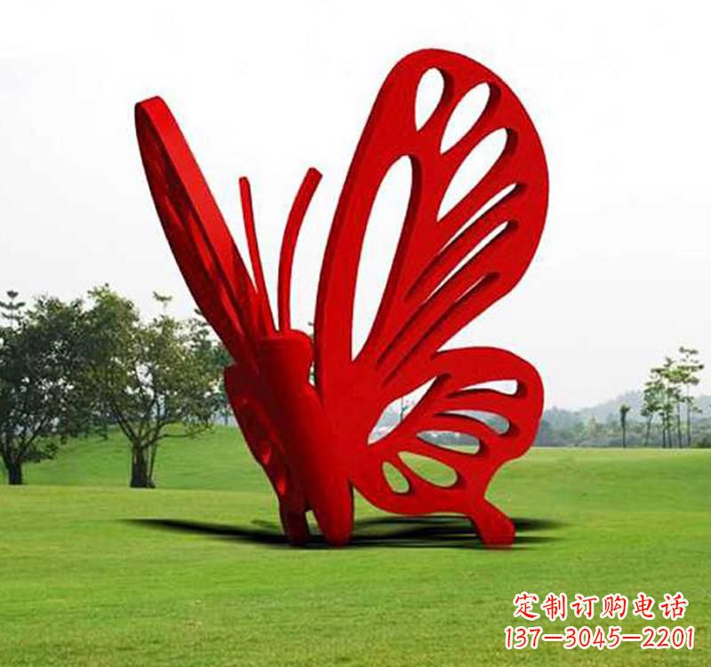 草坪雕塑 - 不锈钢/草坪/蝴蝶 草坪雕塑 - 不锈钢/草坪/蝴蝶