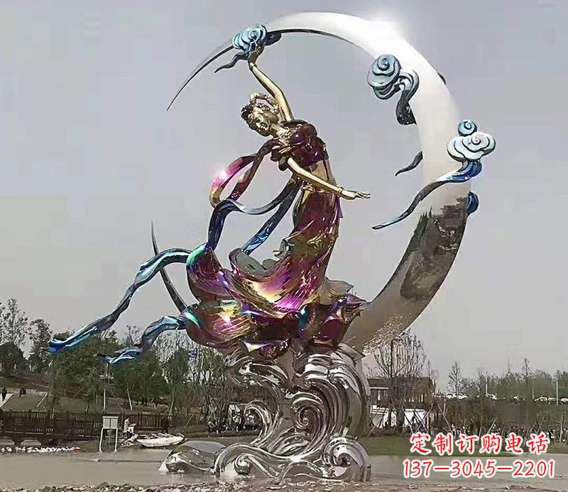 不锈钢/嫦娥奔月-不锈钢嫦娥奔月雕塑 (2) 不锈钢/嫦娥奔月-不锈钢嫦娥奔月雕塑 (2)