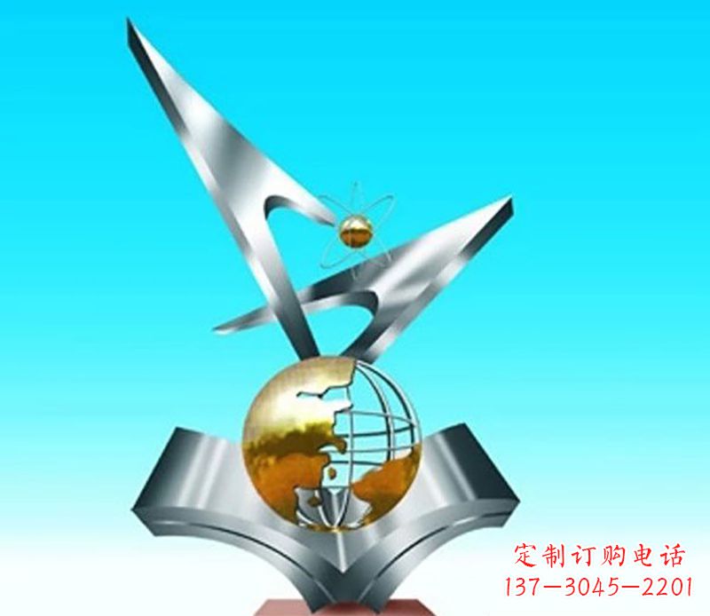 不锈钢超越广场景观雕塑