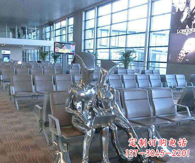 不锈钢车站工作抽象人物