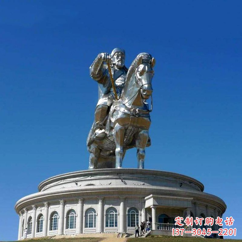 成吉思汗雕塑 - 不锈钢/成吉思汗/雕像/大型/景区景点/广场/人物 成吉思汗雕塑 - 不锈钢/成吉思汗/雕像/大型/景区景点/广场/人物