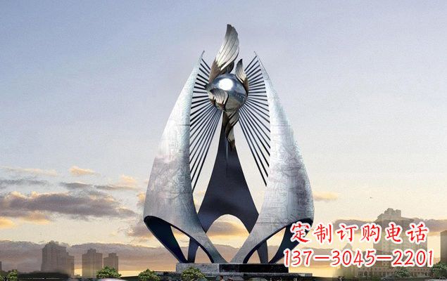 不锈钢城市抽象船帆雕塑设计图