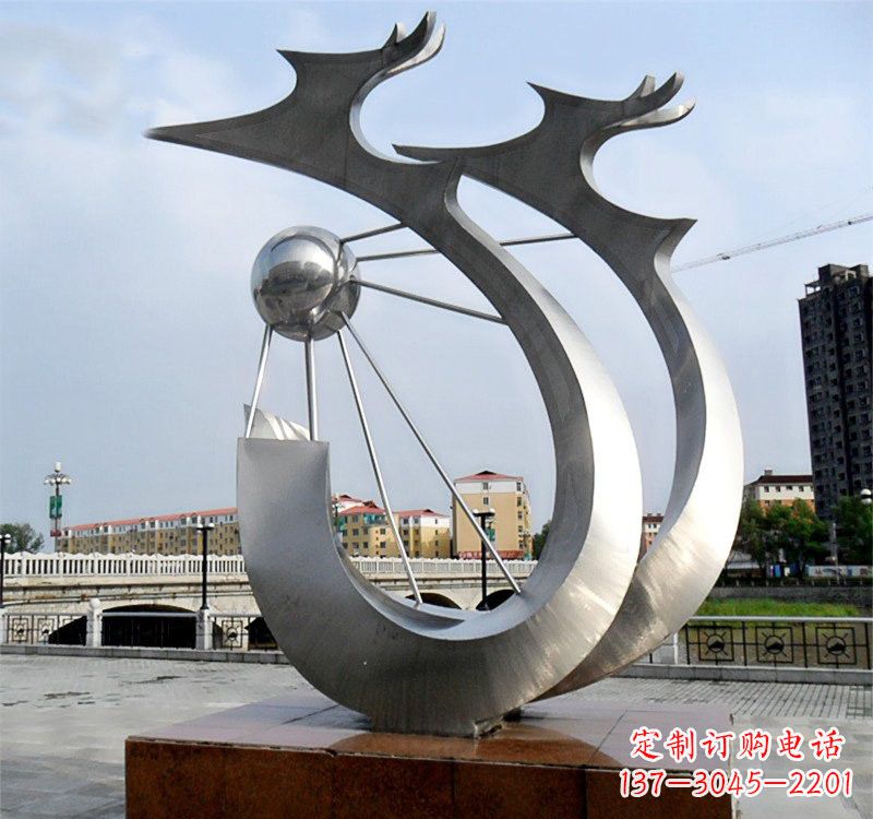 双龙雕塑 - 不锈钢/城市/抽象/双龙 双龙雕塑 - 不锈钢/城市/抽象/双龙