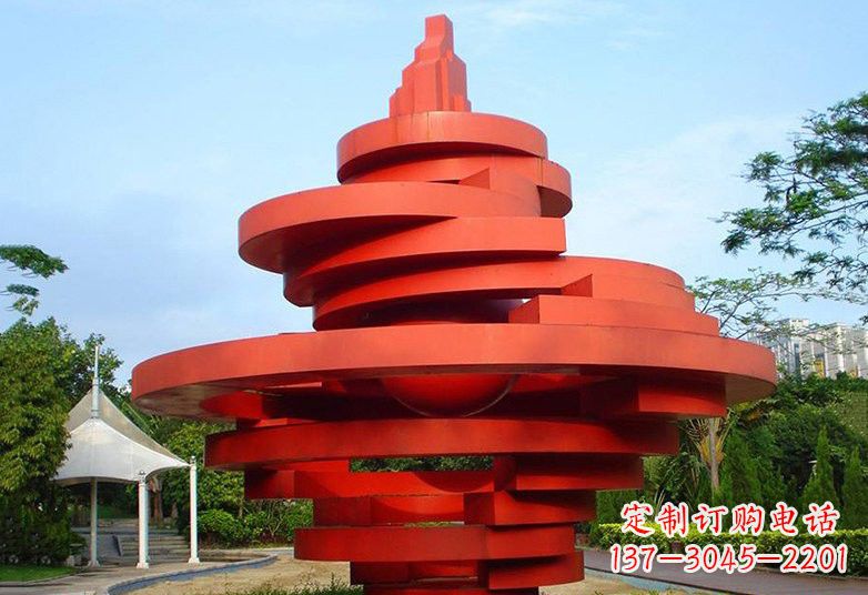 不锈钢城市抽象旋风雕塑
