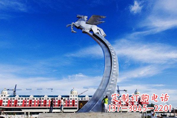 不锈钢城市飞马设计图雕塑