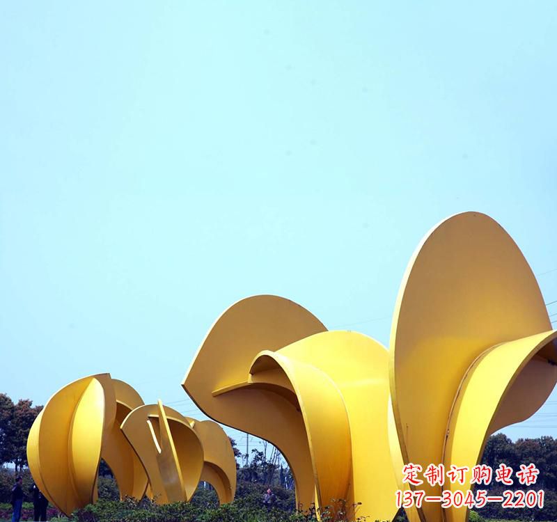 不锈钢城市花朵抽象雕塑