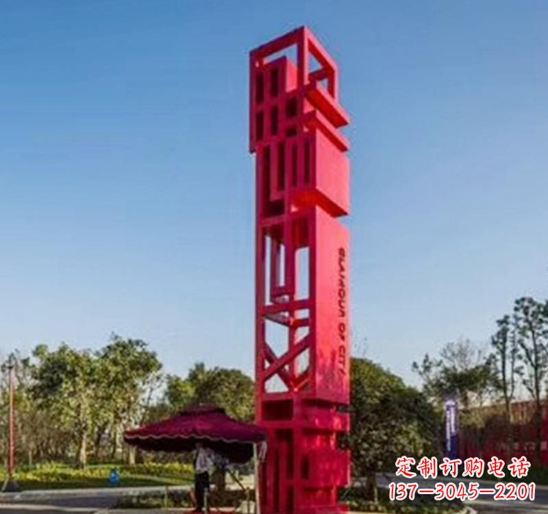 不锈钢城市景观精神堡垒雕塑