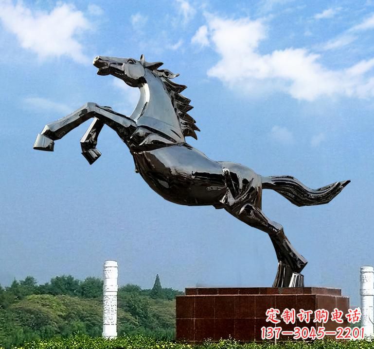 奔马雕塑 - 不锈钢/城市/艺术/奔马 奔马雕塑 - 不锈钢/城市/艺术/奔马