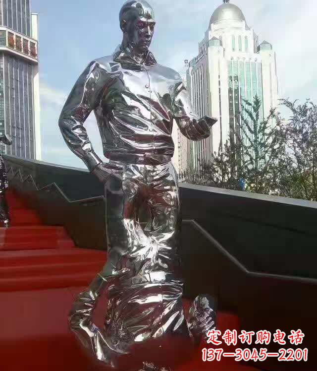 不锈钢城市艺术人物雕塑