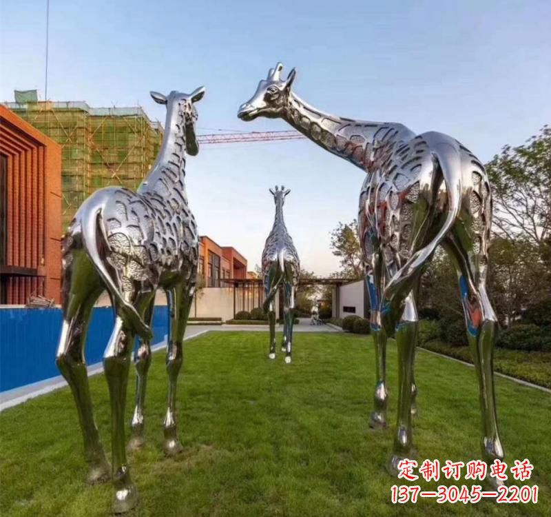 不锈钢城市园林动物雕塑