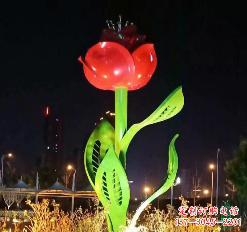不锈钢城市植物雕塑
