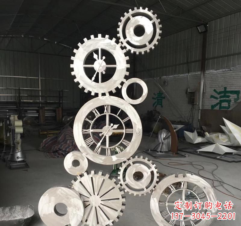 不锈钢齿轮景观雕塑