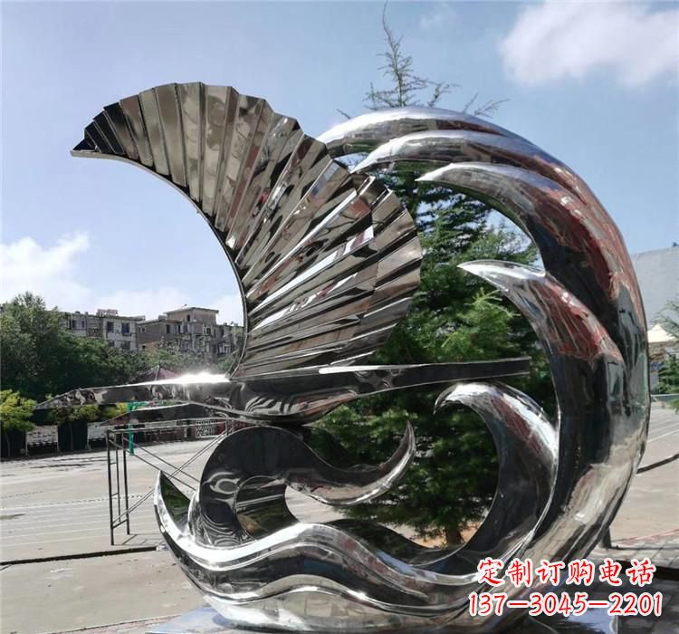 不锈钢翅膀艺术雕塑