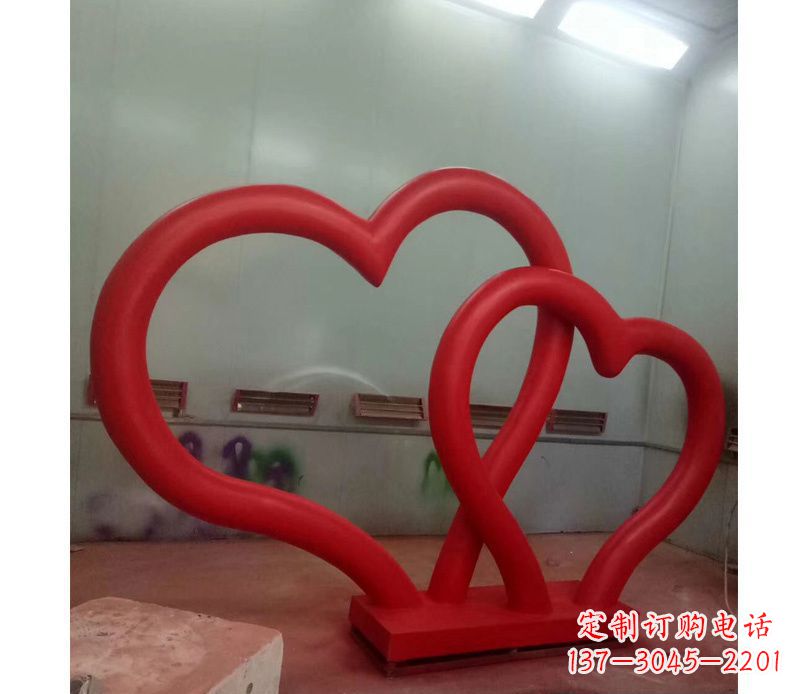不锈钢抽象爱心雕塑112