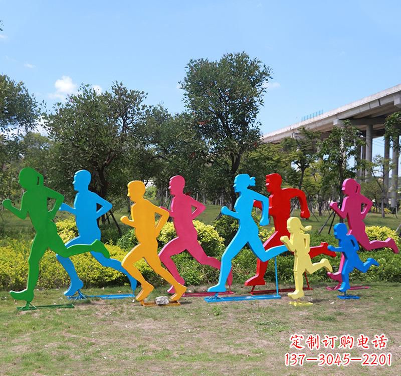 不锈钢抽象奔跑人物雕塑