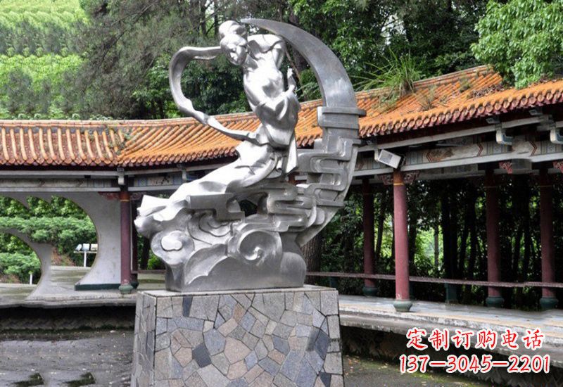 不锈钢/抽象/嫦娥奔月-不锈钢抽象嫦娥奔月雕塑 不锈钢/抽象/嫦娥奔月-不锈钢抽象嫦娥奔月雕塑