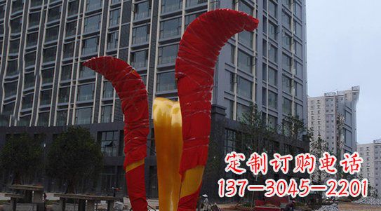 不锈钢抽象城市雕塑 (3)