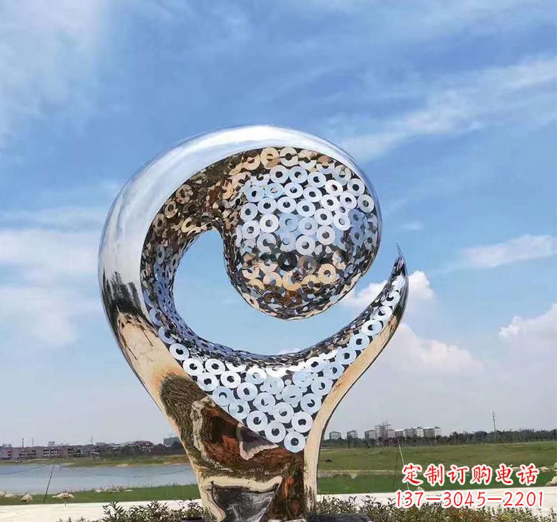 不锈钢抽象城市雕塑2