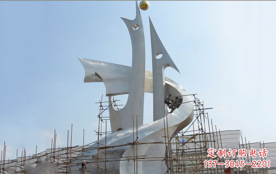 不锈钢抽象城市雕塑