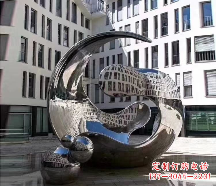 不锈钢抽象创意雕塑城市大型不-锈-钢-雕-塑-