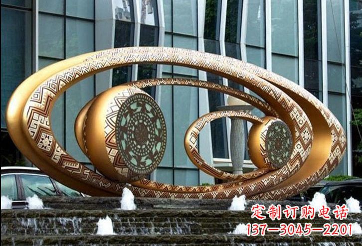 不锈钢抽象大型眼睛雕塑