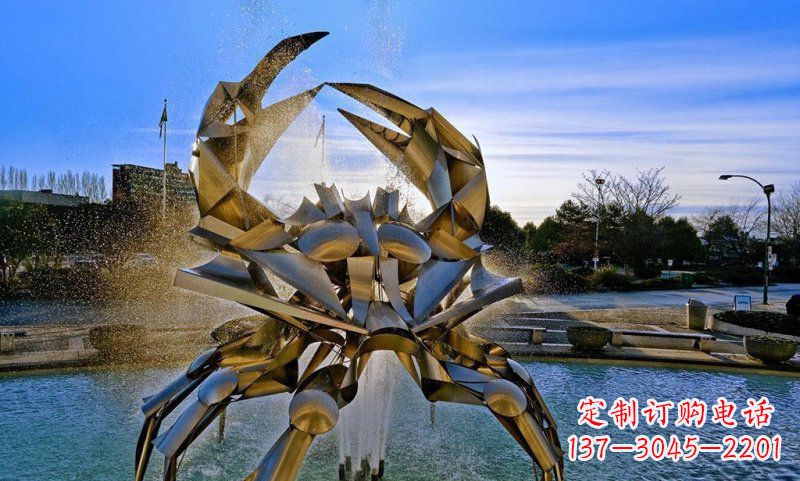不锈钢抽象大型螃蟹雕塑