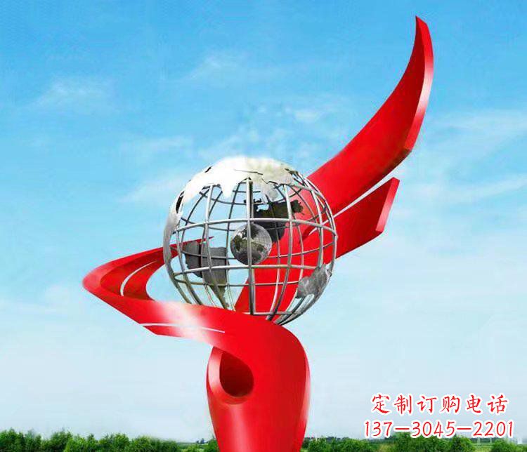 不锈钢/抽象/地球-不锈钢抽象地球雕塑 (2) 不锈钢/抽象/地球-不锈钢抽象地球雕塑 (2)
