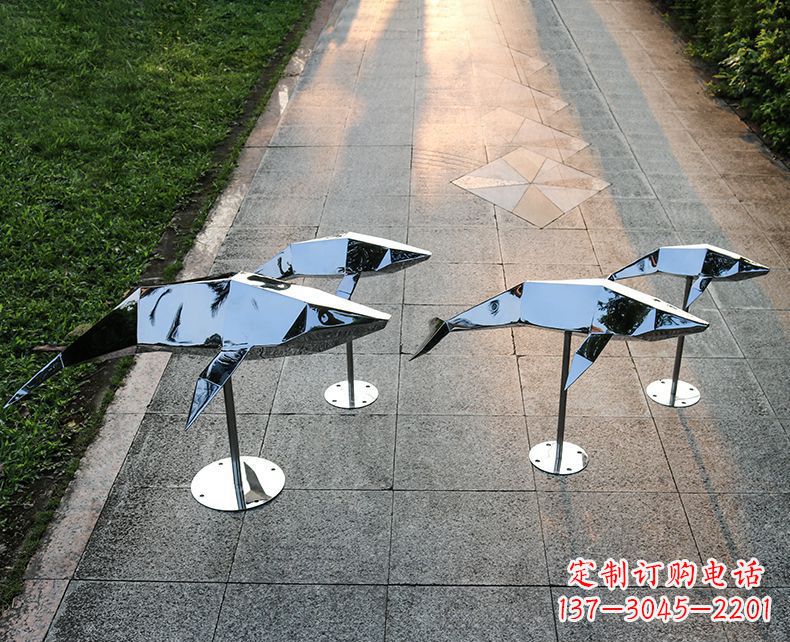 海豚雕塑 - 不锈钢/抽象/动物/海豚 海豚雕塑 - 不锈钢/抽象/动物/海豚