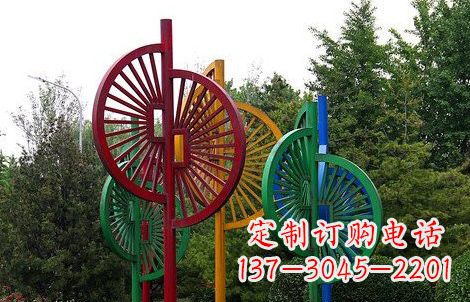 不锈钢抽象风车雕塑