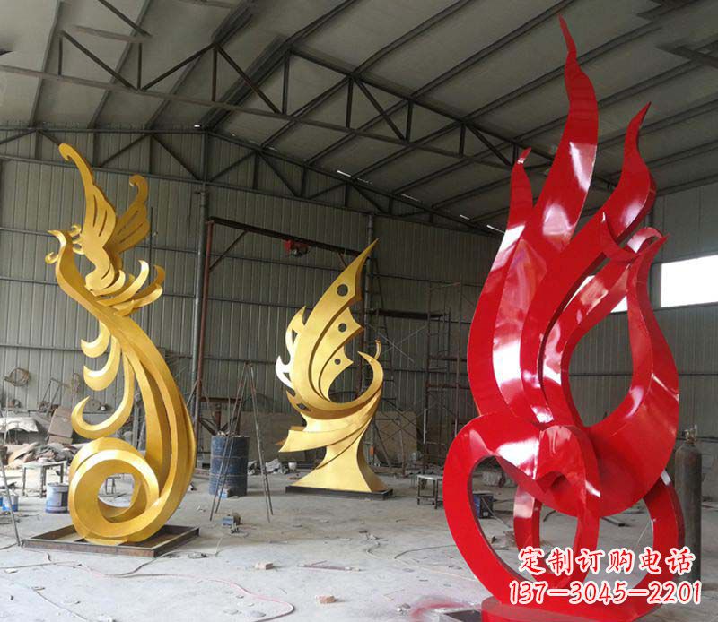 凤凰雕塑 - 不锈钢/抽象/凤凰 凤凰雕塑 - 不锈钢/抽象/凤凰