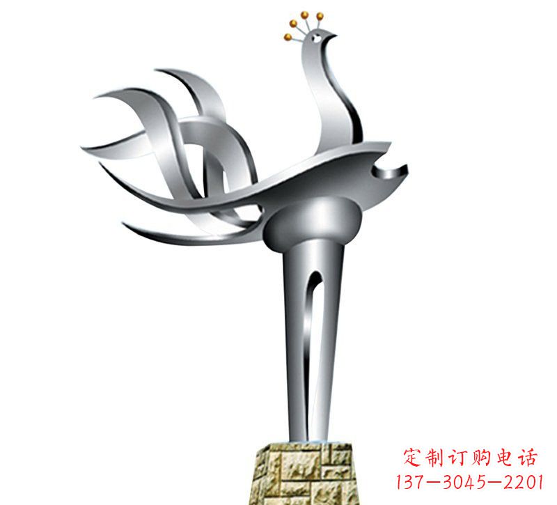不锈钢抽象凤凰设计图