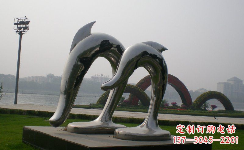 海豚雕塑 - 不锈钢/抽象/海豚 海豚雕塑 - 不锈钢/抽象/海豚