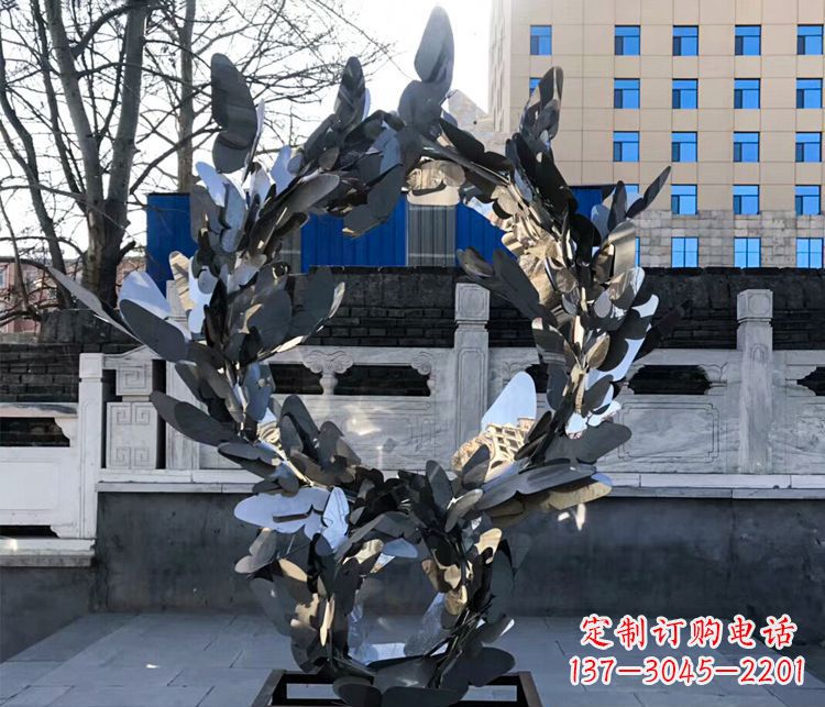 花环雕塑 - 不锈钢/抽象/蝴蝶/花环/景观 花环雕塑 - 不锈钢/抽象/蝴蝶/花环/景观