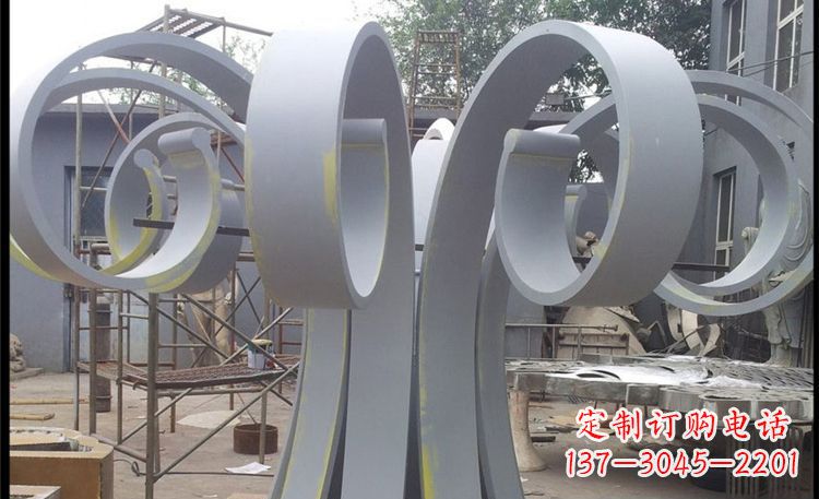 不锈钢抽象花园林景观雕塑