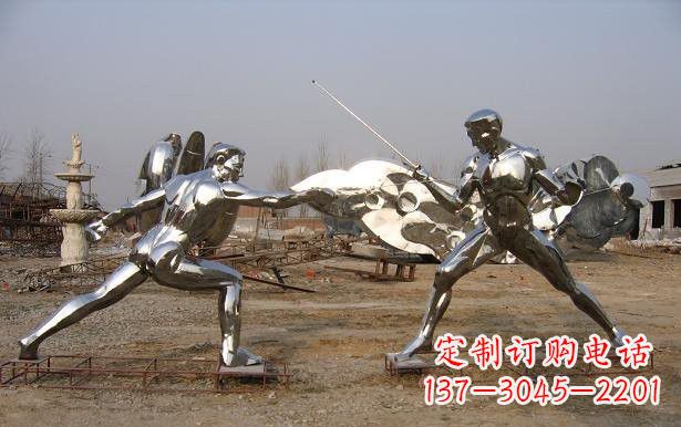 运动员雕塑 - 不锈钢/抽象/击剑/运动员 运动员雕塑 - 不锈钢/抽象/击剑/运动员