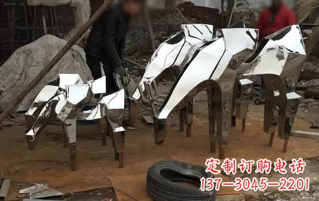 不锈钢抽象几何鹿